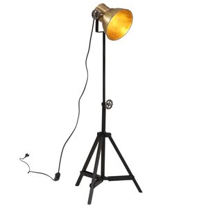 vidaXL Lattialamppu 25 W antiikkimessinki 35x35x65/95 cm E27