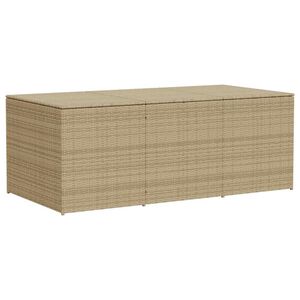 vidaXL Puutarhan s&auml;ilytyslaatikko beige sekoitus 984 l polyrottinki