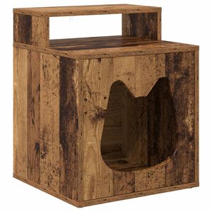 vidaXL Kissatalo Vanha puu 42,5 x 40 x 53,5 cm Tekninen puu