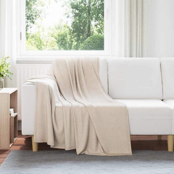 vidaXL Heittop&auml;&auml;llys 24 pcs Beige 170 x 130 cm Fleese