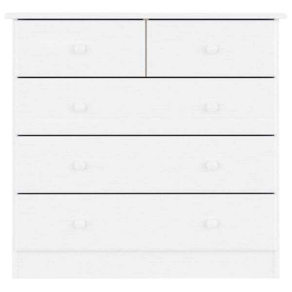 vidaXL Lipasto ALTA valkoinen 77x35x73 cm täysi mänty