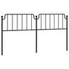 vidaXL Metallinen vaihtop&auml;&auml;ty musta 200 cm