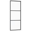 vidaXL Liukuovi asennustarvikkeilla ESG lasi ja alumiini 76x205 cm