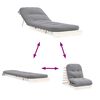 vidaXL Futon vuodesohva patjalla valkoinen 70x206x11 cm täysi mänty