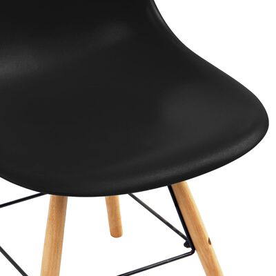 vidaXL Ruokapöydän tuolit 6 kpl musta muovi