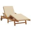 vidaXL Aurinkotuoli Beige 200 x 67 x 84 cm Tihe&auml; akasiapuu