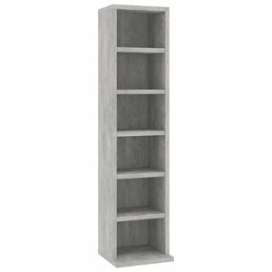 vidaXL CD-hylly betoninharmaa 21x20x88 cm tekninen puu