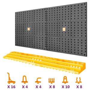 vidaXL Ty&ouml;kalusein&auml; 500x1000 mm 50 koukkua PP