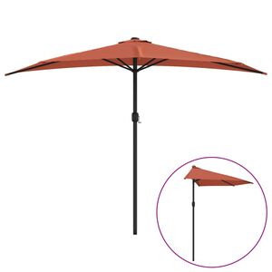 vidaXL Aurinkovarjo alumiinitanko terrakotta 300x155x223 cm