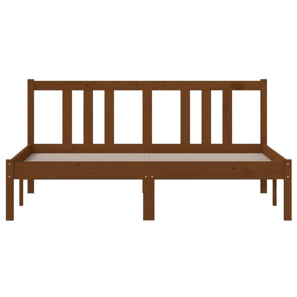 vidaXL S&auml;ngynrunko hunajanruskea t&auml;ysi puu 140x190 cm