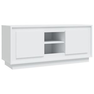vidaXL TV-taso valkoinen 102x35x45 cm tekninen puu