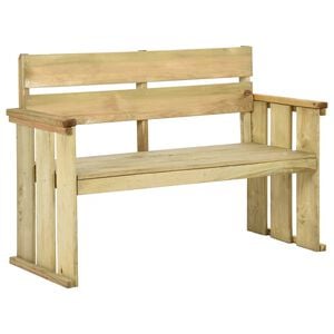 vidaXL Puutarhapenkki 121 cm kyll&auml;stetty m&auml;nty