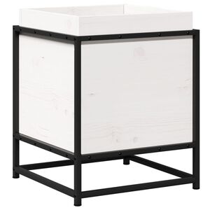 vidaXL Kukkalaatikko valkoinen 40x40x50 cm t&auml;ysi m&auml;nty