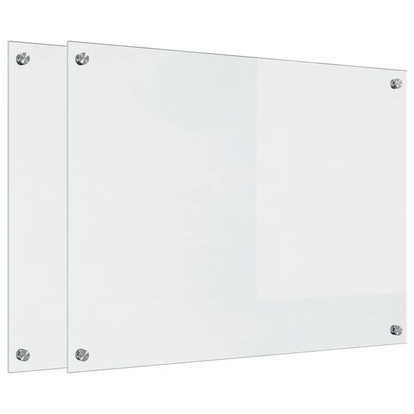 vidaXL Keitti&ouml;n suojapaneeli 2 pcs L&auml;pin&auml;kyv&auml; 80 x 60 cm