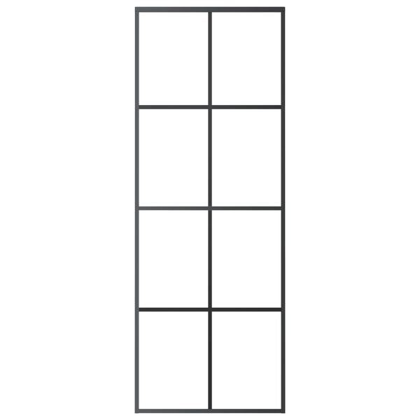 vidaXL Liukuovi alumiini ja ESG-lasi 76x205 cm musta