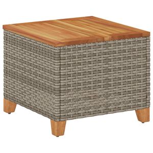 vidaXL Puutarhap&ouml;yt&auml; harmaa 45x45x37 cm polyrottinki ja akasiapuu