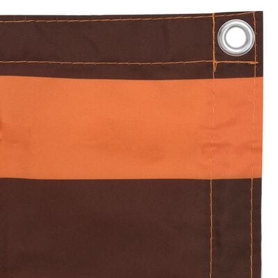 vidaXL Parvekkeen suoja oranssi ja ruskea 75x500 cm Oxford kangas