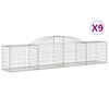 vidaXL Kaarevat kivikorit 9 kpl 300x50x60/80 cm galvanoitu rauta
