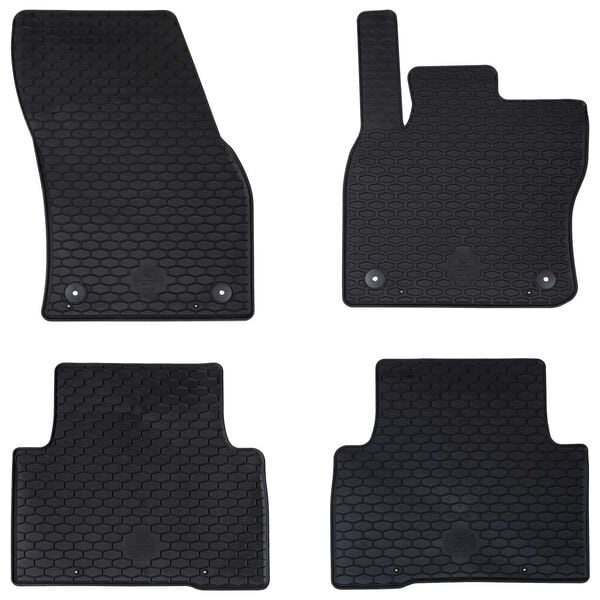 vidaXL Auton matto 4 pcs Musta VW TIGUAN , TOURAN varten TPE
