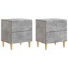 vidaXL Y&ouml;p&ouml;yt&auml; 2 kpl Betoninharmaa 43 x 34,5 x 48 cm Tekninen puu