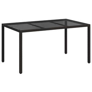 vidaXL Puutarhap&ouml;yt&auml; Musta 150 x 90 x 75 cm polyrottinki