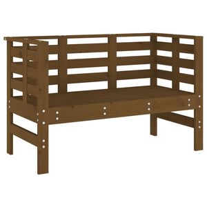 vidaXL Puutarhapenkki hunajanruskea 111,5x53x71 cm t&auml;ysi m&auml;nty