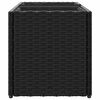 vidaXL Ulkokukkalaatikot 2 ruukkua 2 kpl musta 72x30x32 cm PE-rottinki