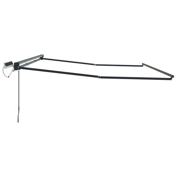 vidaXL S&auml;hk&ouml;k&auml;ytt&ouml;inen ulosvetokangasrunko Valkoinen 2,5 x 2 m Ter&auml;s