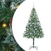 vidaXL Tekojoulukuusi 300 LED-valoilla Vihre&auml; 180 cm PVC ja ter&auml;s