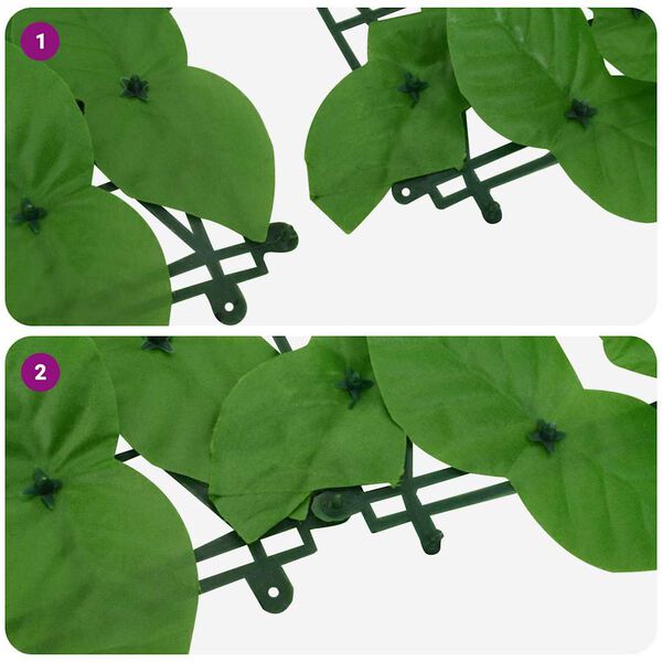 vidaXL Parvekkeen suoja vihreillä lehdillä 200x100 cm