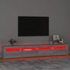 vidaXL TV-taso LED-valoilla harmaa Sonoma 240x35x40 cm