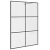 vidaXL Walk-in suihkun sein&auml;ke kirkas ESG-lasi 140x195 cm musta