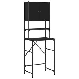 vidaXL Pesukonekaappi musta 68x48,5x194 cm