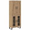 vidaXL Korkea kaappi 2 kpl Artisan tammi 69,5 x 34 x 180 cm
