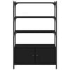 vidaXL Kirjahylly 3 tasoa musta 70x30x109,5 cm tekninen puu