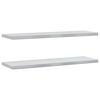 vidaXL Sein&auml;hyllyt 2 kpl 100x30 cm hopea ruostumaton ter&auml;s