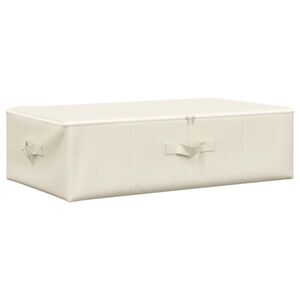 vidaXL S&auml;ilytyslaatikko kangas 70x40x18 cm kerma