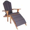 vidaXL Puutarhan Adirondack-tuoli jalkatuella Luonnollinen Tiikkipuu