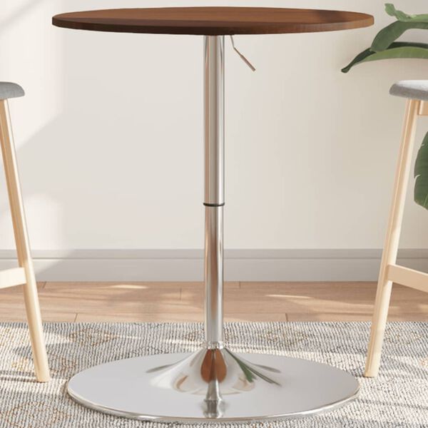 vidaXL Baarip&ouml;yt&auml; tummanruskea &Oslash;60x89,5 cm t&auml;ysi tammi