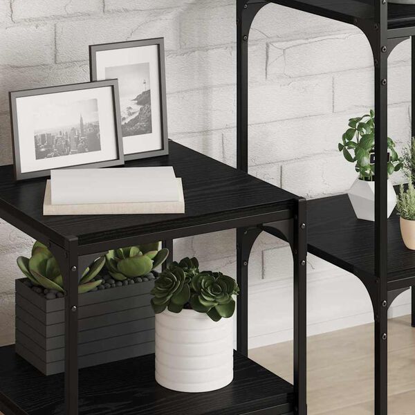 vidaXL Hyllylevy 4 pcs Musta 40 x 40 x 1,5 cm Tekninen puu