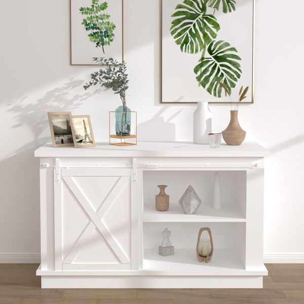 vidaXL Kaapin liukuoven asennussarja mini hiiliter&auml;s valkoinen 152 cm