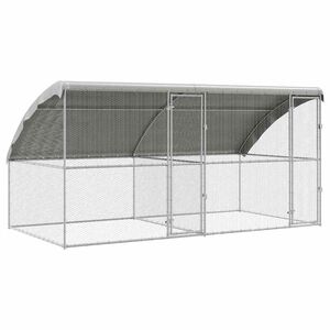 vidaXL Kanah&auml;kki 2 kpl Hopea 400 x 200 x 200 cm Galvanoitu ter&auml;s