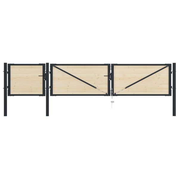 vidaXL Aitaportti ter&auml;s ja kuusipuu 413x75 cm