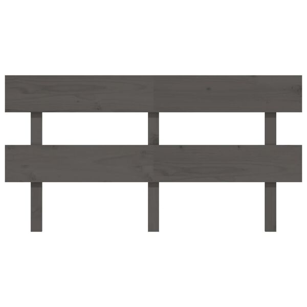 vidaXL Sängynpääty harmaa 154x3x81 cm täysi mänty