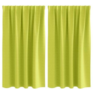 vidaXL Piment&auml;v&auml; verho renkailla 2 pcs Vihre&auml; 140 x 140 cm Polyesteri