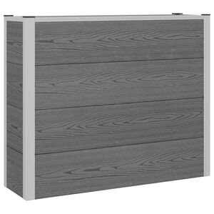 vidaXL Puutarhan Korotettu Kukkalaatikko Harmaa 100 x 30 x 22 cm
