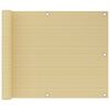vidaXL Parvekkeen suoja beige 75x500 cm HDPE