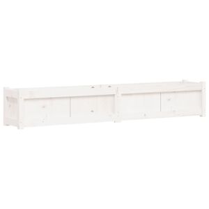 vidaXL Ulkokukkalaatikko valkoinen 180x31x31 cm t&auml;ysi m&auml;nty