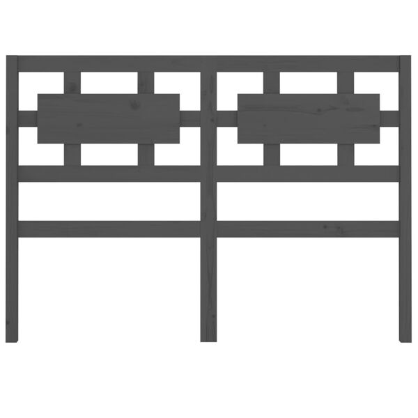 vidaXL Sängynpääty harmaa 145,5x4x100 cm täysi mänty