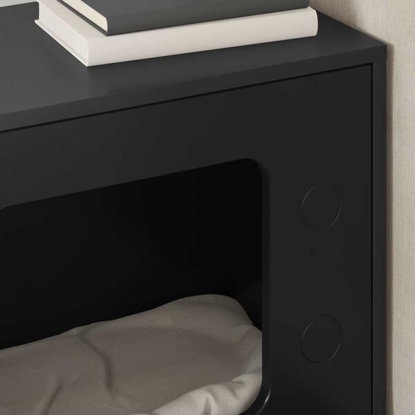 vidaXL Kissatalo Musta 51 x 30 x 52 cm Tekninen puu